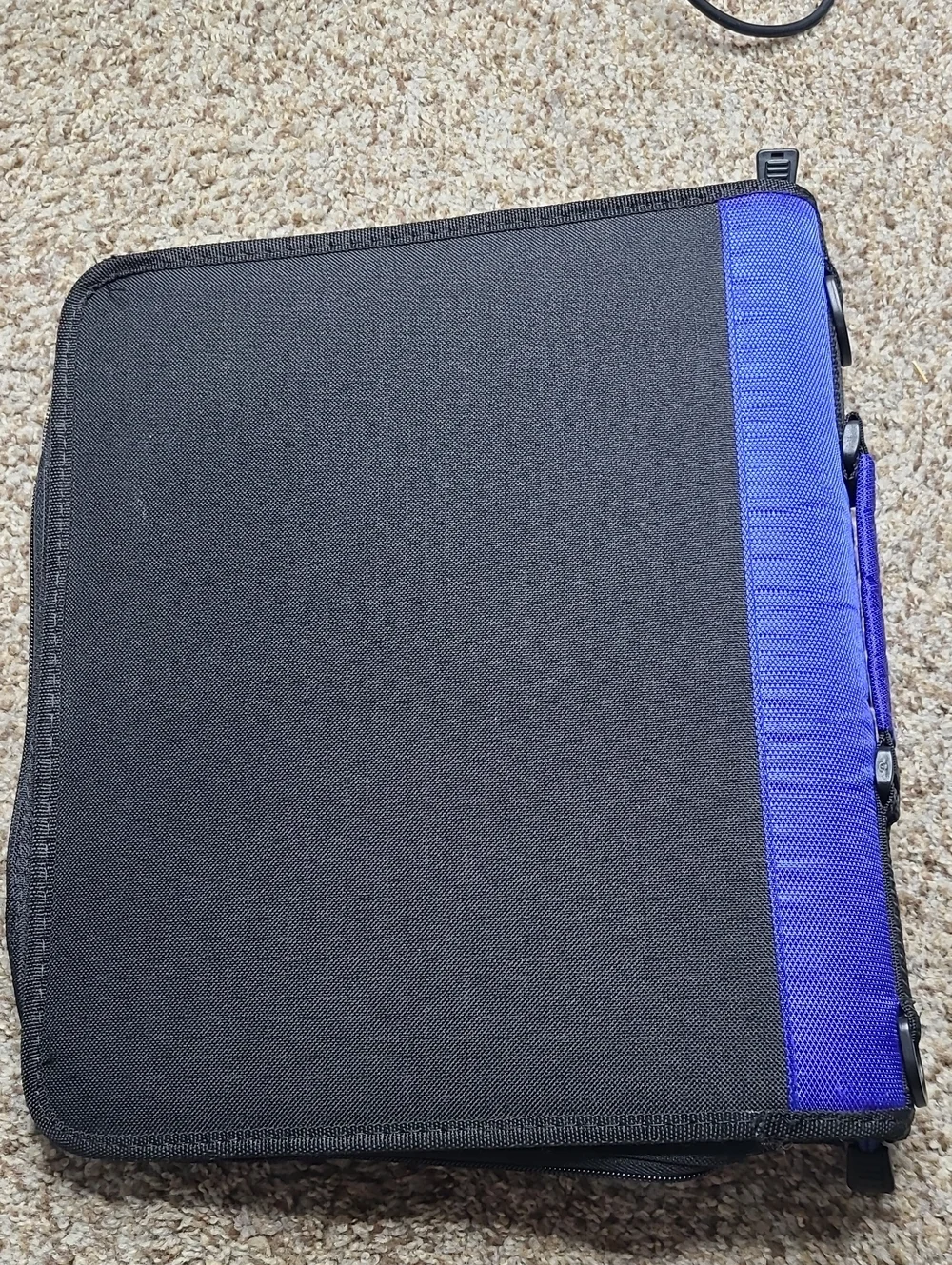 Case-it Blue and Black Double Zippered Binder Organizer
